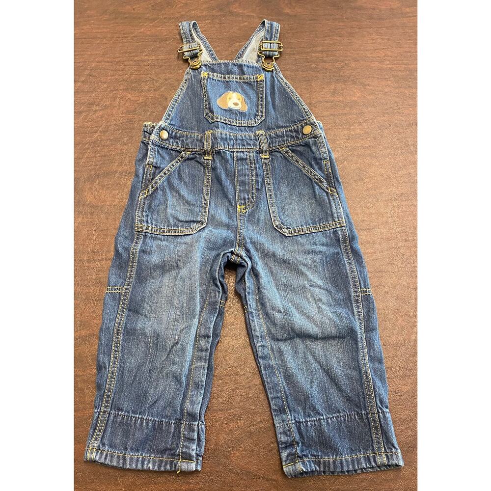 Gymboree 18-24 Month‎ Overalls with Embroidered Dog on Front Pocket 100% Cotton
